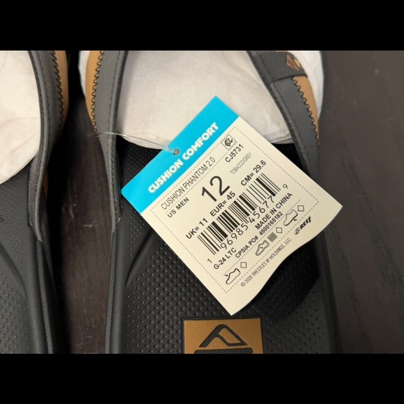 Reef Cushion Phantom 2.0 Flip Flops Sandals Tobacco/Grey Mens 12 main image 16